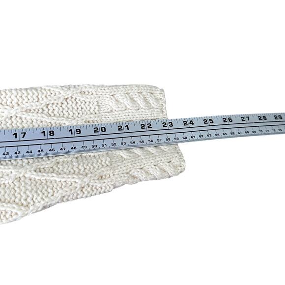 Standun Wrap Cardigan Sweater Women’s Medium Cream Ivory Ireland Merino Wool - Picture 9 of 10